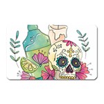 Tequila Sugar Skull Magnet (Rectangular)