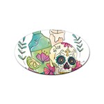 Tequila Sugar Skull Sticker Oval (10 pack)