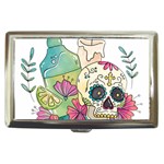 Tequila Sugar Skull Cigarette Money Case