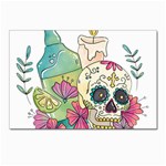 Tequila Sugar Skull Postcard 4 x 6  (Pkg of 10)