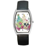 Tequila Sugar Skull Barrel Style Metal Watch