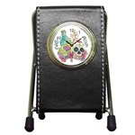 Tequila Sugar Skull Pen Holder Desk Clock