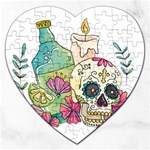 Tequila Sugar Skull Jigsaw Puzzle (Heart)