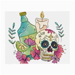 Tequila Sugar Skull Small Glasses Cloth