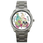 Tequila Sugar Skull Sport Metal Watch