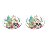 Tequila Sugar Skull Cufflinks (Oval)