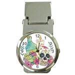 Tequila Sugar Skull Money Clip Watch