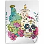 Tequila Sugar Skull Canvas 12  x 16 