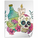 Tequila Sugar Skull Canvas 18  x 24 