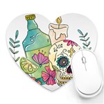 Tequila Sugar Skull Heart Mousepad