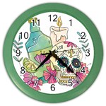 Tequila Sugar Skull Color Wall Clock