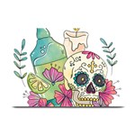 Tequila Sugar Skull Plate Mat