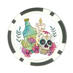 Tequila Sugar Skull Poker Chip Card Guard