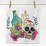 Tequila Sugar Skull Face Towel