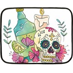 Tequila Sugar Skull Fleece Blanket (Mini)