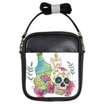 Tequila Sugar Skull Girls Sling Bag