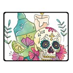 Tequila Sugar Skull Fleece Blanket (Small)