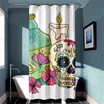 Tequila Sugar Skull Shower Curtain 36  x 72  (Stall)