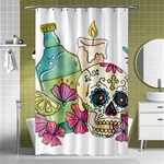 Tequila Sugar Skull Shower Curtain 48  x 72  (Small)