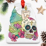 Tequila Sugar Skull Ornament (Bell)