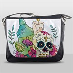 Tequila Sugar Skull Messenger Bag