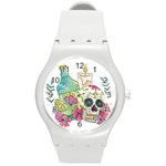 Tequila Sugar Skull Round Plastic Sport Watch (M)