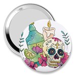 Tequila Sugar Skull 3  Handbag Mirror