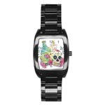 Tequila Sugar Skull Stainless Steel Barrel Watch