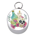 Tequila Sugar Skull Silver Compass (Mini)