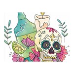 Tequila Sugar Skull Double Sided Flano Blanket (Mini)