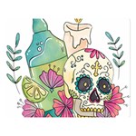 Tequila Sugar Skull Double Sided Flano Blanket (Large)