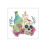 Tequila Sugar Skull Satin Bandana Scarf