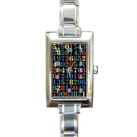 pop038a Rectangular Italian Charm Watch from ArtsNow.com Front