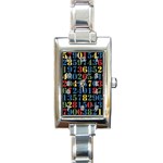 pop038a Rectangular Italian Charm Watch