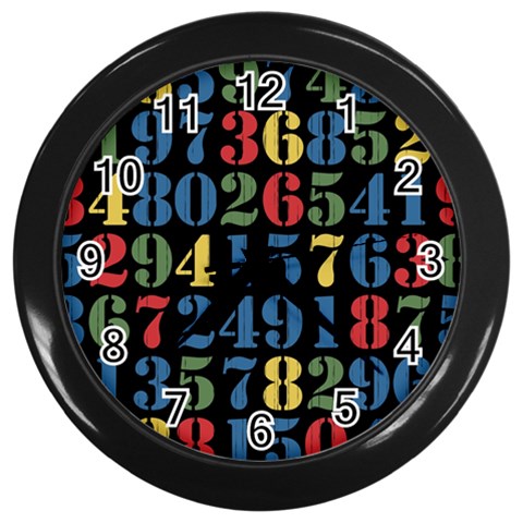 pop038a Wall Clock (Black) from ArtsNow.com Front