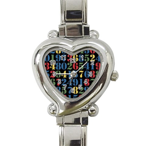 pop038a Heart Italian Charm Watch from ArtsNow.com Front