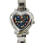 pop038a Heart Italian Charm Watch