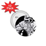 Halloween Skeleton Astronaut 1.75  Button (10 pack) 