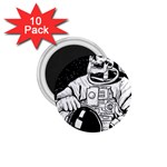 Halloween Skeleton Astronaut 1.75  Magnet (10 pack) 