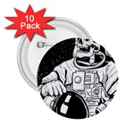 Halloween Skeleton Astronaut 2.25  Button (10 pack)