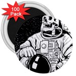 Halloween Skeleton Astronaut 3  Magnet (100 pack)