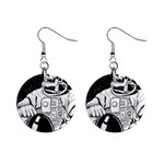 Halloween Skeleton Astronaut 1  Button Earrings