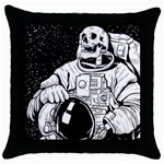 Halloween Skeleton Astronaut Throw Pillow Case (Black)