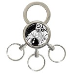 Halloween Skeleton Astronaut 3-Ring Key Chain