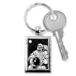 Halloween Skeleton Astronaut Key Chain (Rectangle)