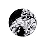 Halloween Skeleton Astronaut Rubber Round Coaster (4 pack)