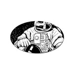 Halloween Skeleton Astronaut Sticker (Oval)