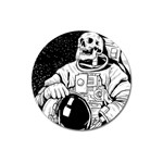 Halloween Skeleton Astronaut Magnet 3  (Round)