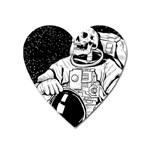 Halloween Skeleton Astronaut Magnet (Heart)