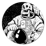 Halloween Skeleton Astronaut Magnet 5  (Round)